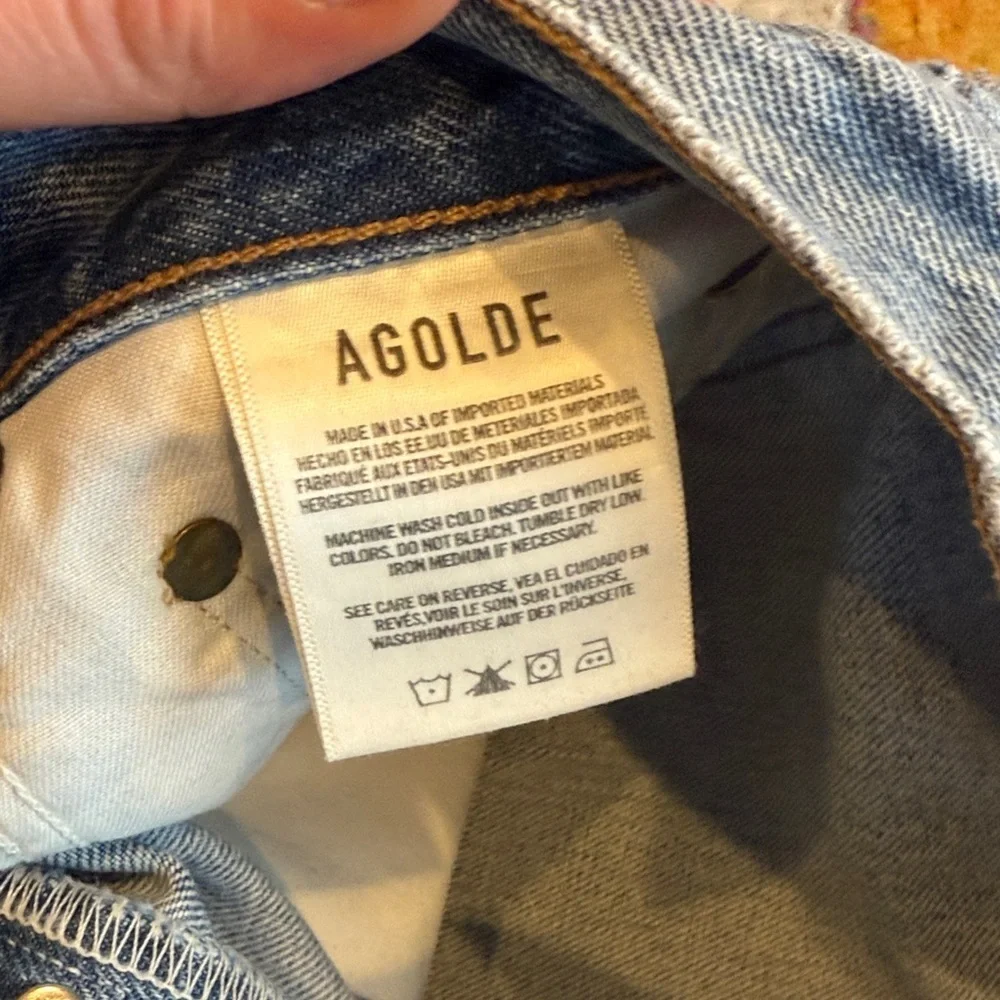 Agolde Light Blue Straight Leg Jeans - Picture 3 of 8